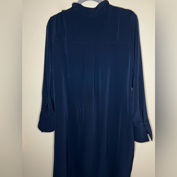 Chico’s Navy Button Cuff Shirt Utility Dress Medium - Picture 10 of 14